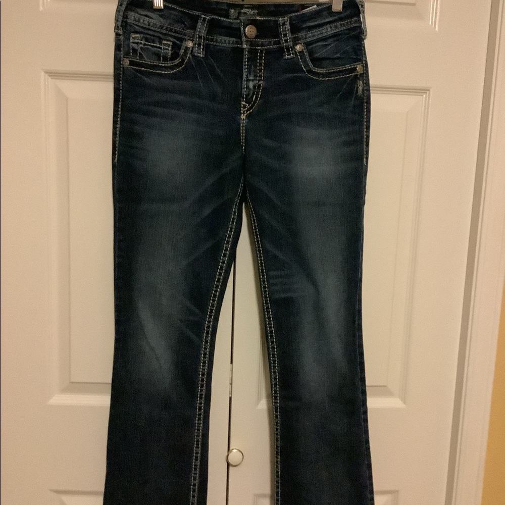Silver Suki Mid Slim Boot Cut Denim Jeans